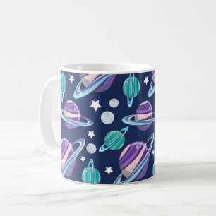 Mug Motif spatial, Planètes, Étoiles, Galaxie, Cosmos
