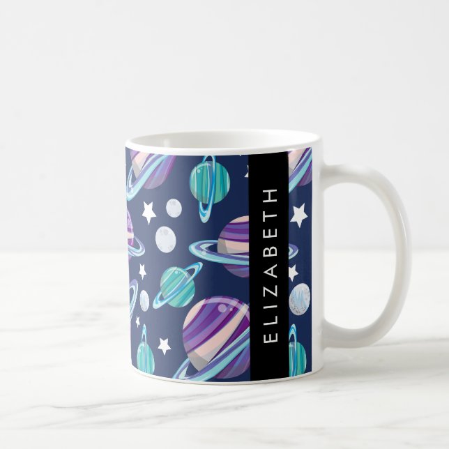 Mug Motif spatial, Planètes, Étoiles, Galaxie, Votre n (Droite)