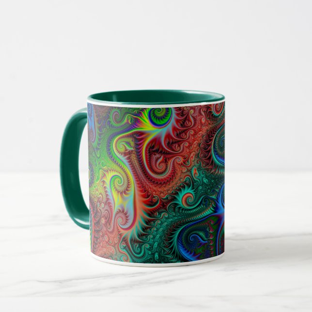Mug Motif spiral coloré Abstrait (Devant gauche)