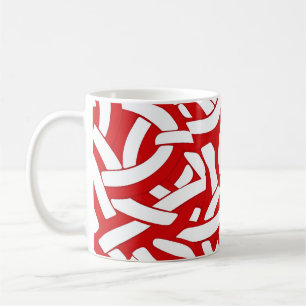 Mug 💫 Motif Spiralé Rouge et Blanc 🎨