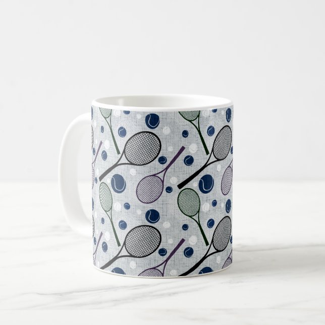 Mug Motif sportif pour les amateurs de tennis. (Devant gauche)