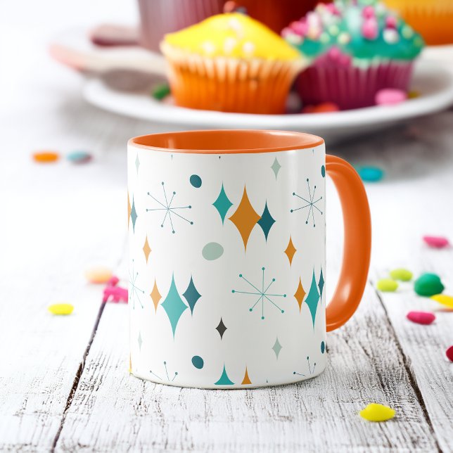 Mug Motif Starburst Moderne du Milieu du Siècle (Créateur téléchargé)