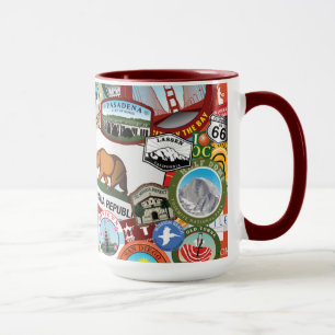 Mug Motif superbe de collage d'autocollant de la