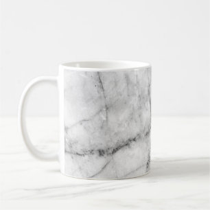Mug Motif sur la texture du sol en marbre blanc et dos