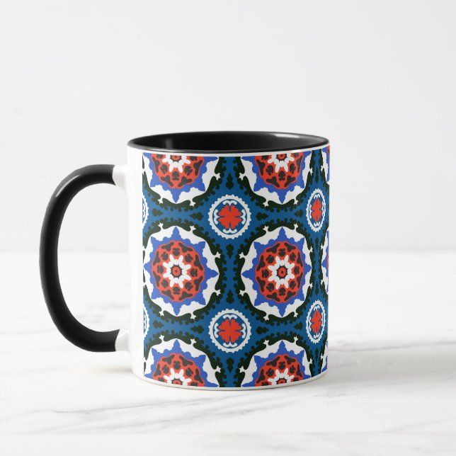 Mug Motif Suzani aux ornements audacieux (Gauche)
