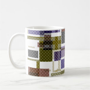Mug Motif tartan à carreaux écossais vert marron sans