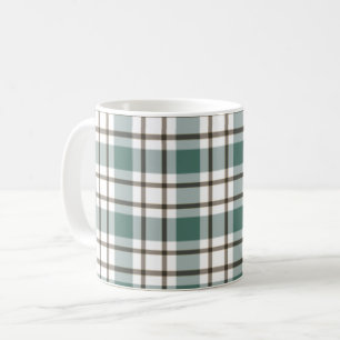 Mug motif tartan à carreaux verts clairs