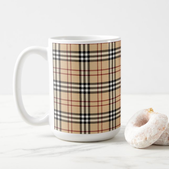 Mug Motif Tartan Écossais     (Avec donut)