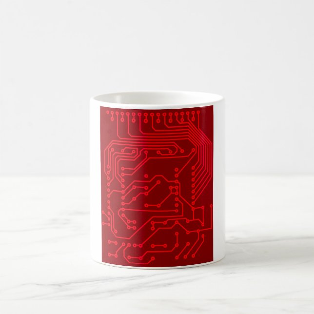 Mug Motif technologique de carte de circuit imprimé ré (Créateur téléchargé)