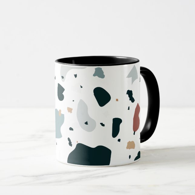 Mug Motif Terrazzo Moderne – Mer abstraite du milieu d (Devant droit)