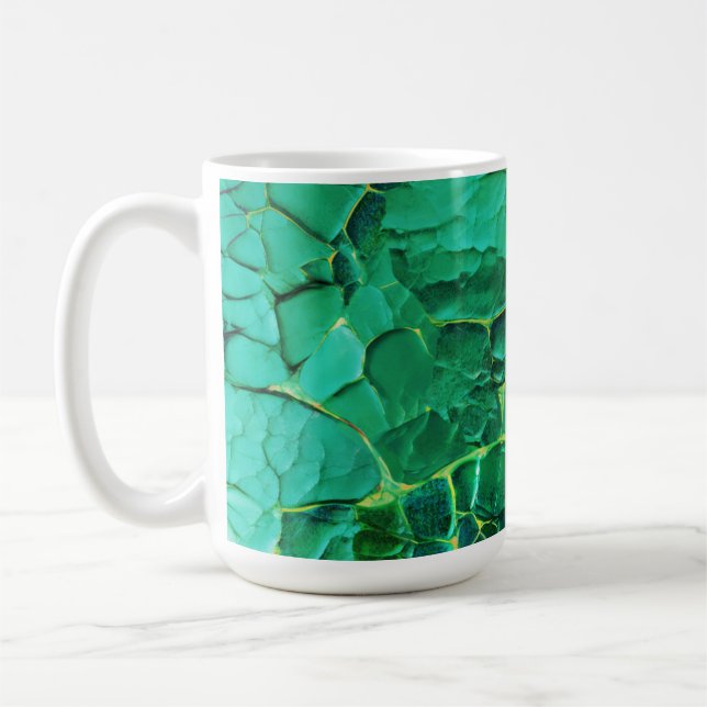Mug Motif textuel turquoise vif (Gauche)