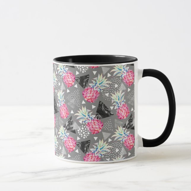 Mug Motif texturé à ananas géométrique (Droite)