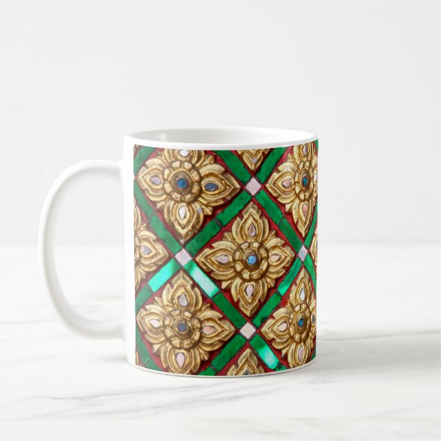 Mug Motif thaïlandais à l'intérieur du mur de Templeth (Gauche)