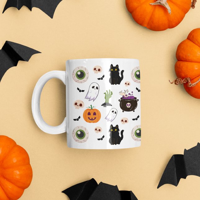 Mug Motif thématique Halloween mignon et effrayant  (Créateur téléchargé)