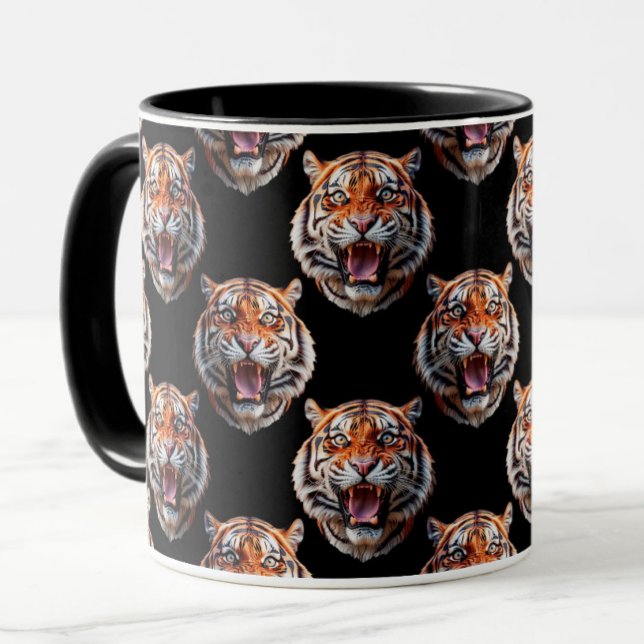 Mug Motif Tiger - Noir (Créateur téléchargé)