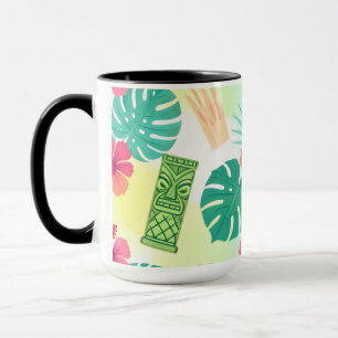 Mug Motif Tiki Hawaïen Tropical pour Mariage Fêtes