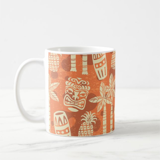 Mug Motif Tiki Rétro Moderne du Milieu du Siècle (Gauche)