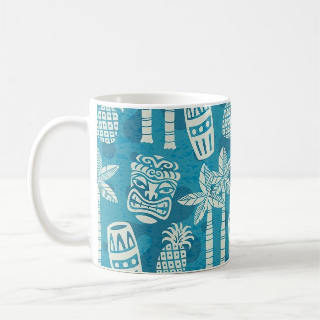 Mug Motif Tiki Rétro Moderne du Milieu du Siècle (Gauche)