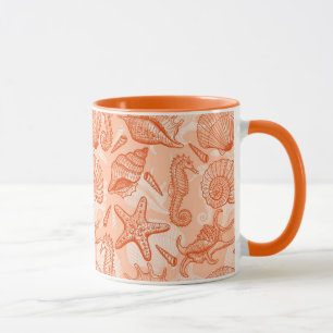 Mug Motif tiré par la main de mer