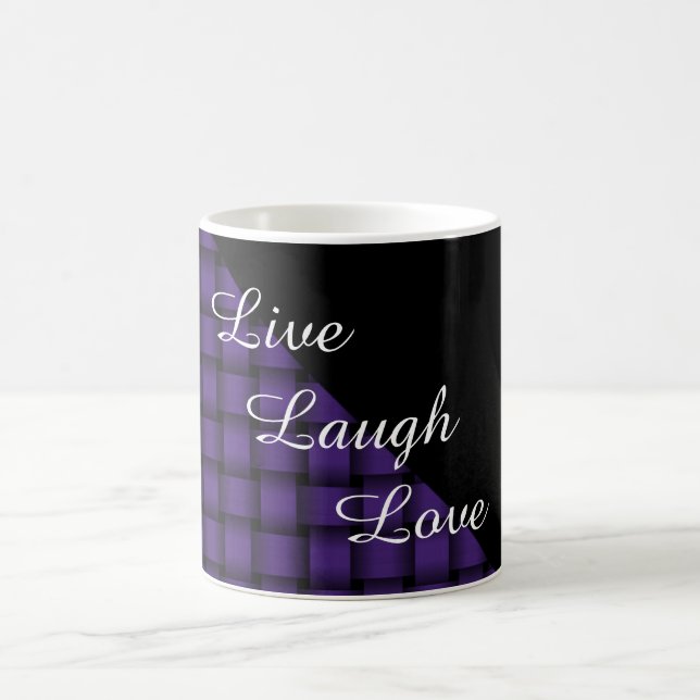 Mug Motif Tissé Violet avec Noir (Centre)