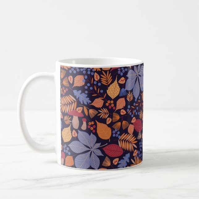 Mug Motif transparent à l'automne avec feuilles, branc (Gauche)