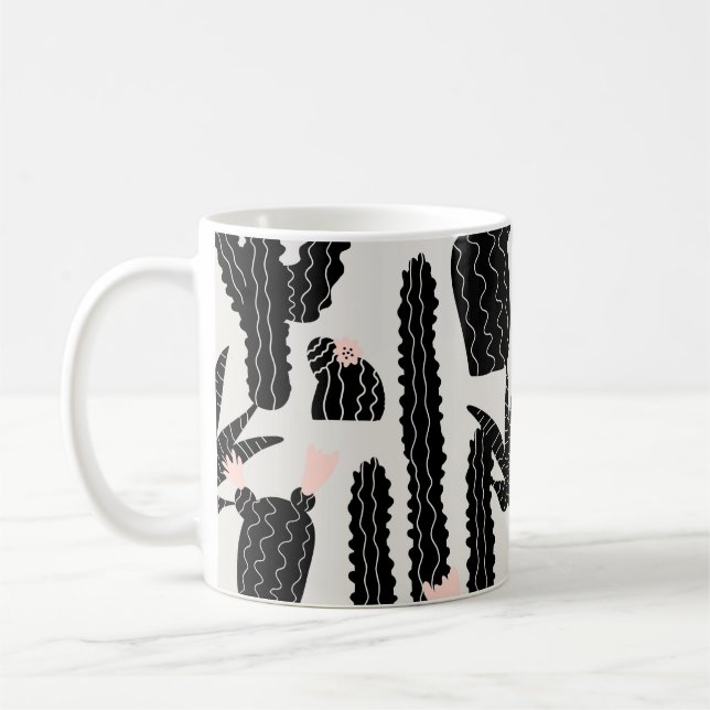 Mug Motif transparent avec illustration cactus (Gauche)