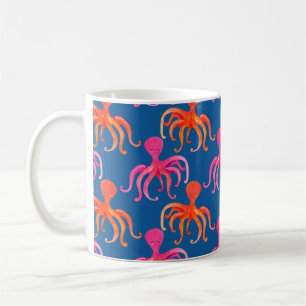 Mug Motif transparent coloré de poulpe