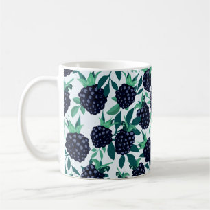 Mug Motif transparent tropical avec mûre