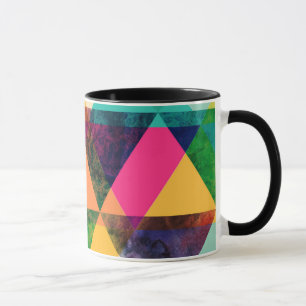 Mug motif triangle d'aquarelle géométrique Abstrait