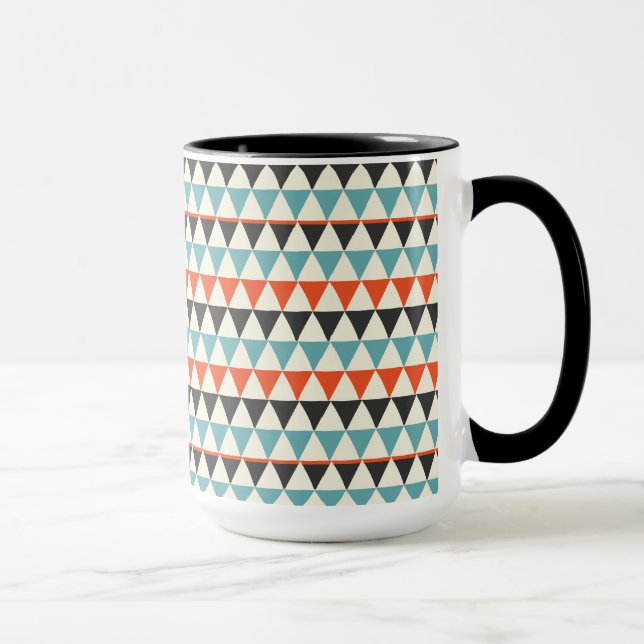 Mug Motif triangle moderne rétro du milieu du siècle (Droite)
