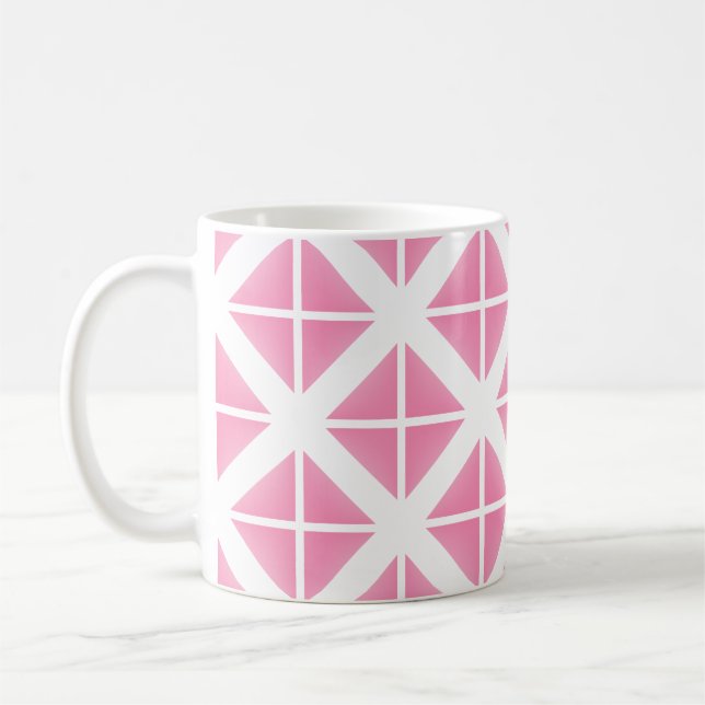 Mug Motif triangle rose tendance (Gauche)