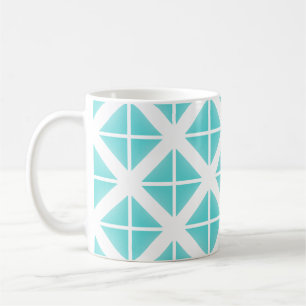 Mug Motif Triangle tendance Turquoise