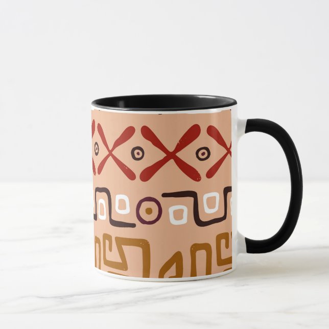 Mug Motif tribal artistique dessin à main africaine (Droite)