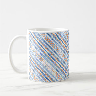 Mug Motif tribal aztèque orange bleu mignon