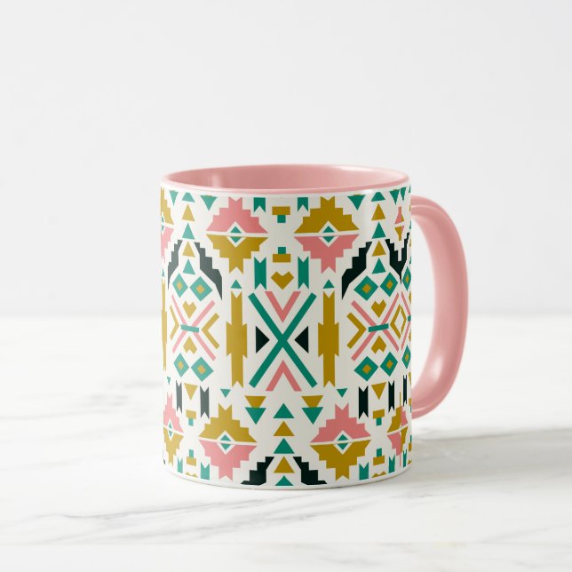 Mug Motif tribal coloré (Devant droit)