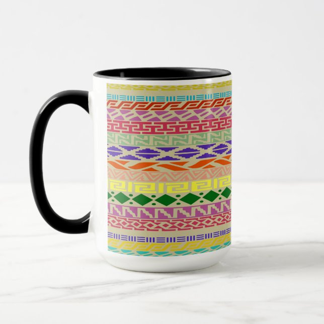 Mug Motif tribal coloré (Gauche)