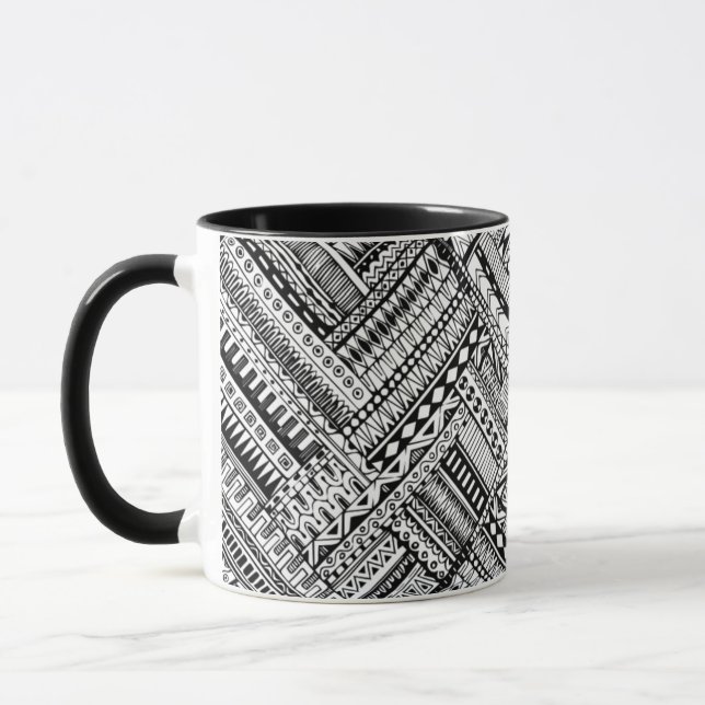 Mug Motif tribal inspiré d'art (Gauche)