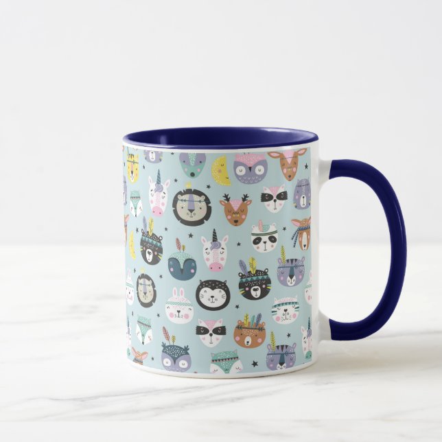 Mug Motif tribal mignon de visage (Droite)
