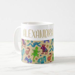 Mug Motif tribal primitif de la culture mexicaine afri