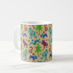 Mug Motif tribal primitif de la culture mexicaine afri