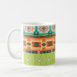 Mug Motif tribal transparent avec éléments géométr
