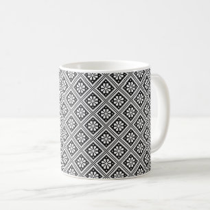 Mug Motif Tricot noir et blanc estonien classique