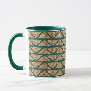 Mug Motif tricoté par style ethnique