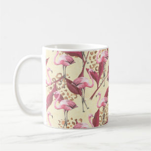 Mug Motif tropical sans couture avec flamant rose, lea