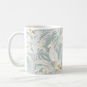 Mug Motif tropical sans couture avec fleurs Orchidée,