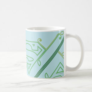 Mug Motif vert de logo de vigne de Supergirl