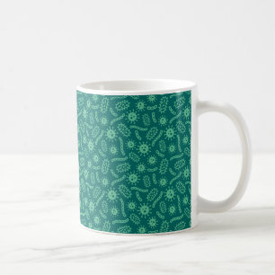 Mug Motif vert de microbes