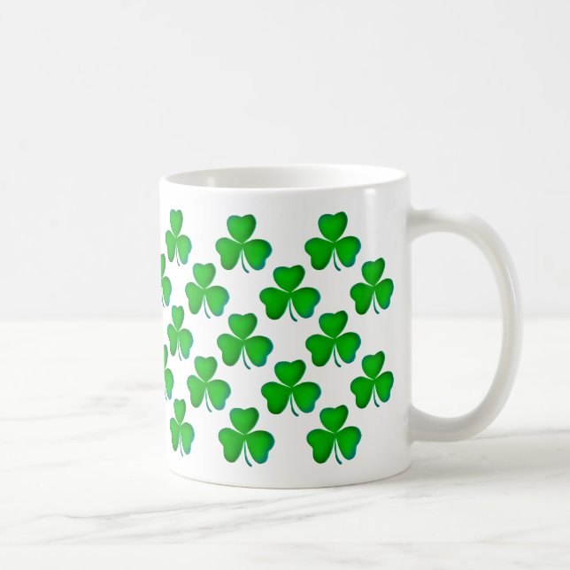 Mug Motif vert de shamrocks (Droite)