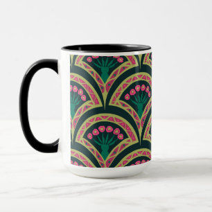 Mug motif vert en forme de coquillage