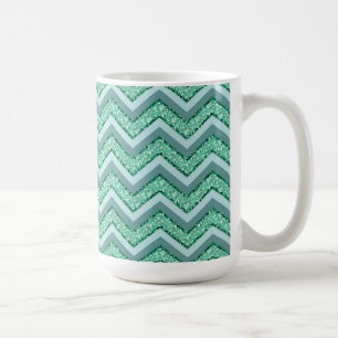 Mug Motif vert facetté de Chevron